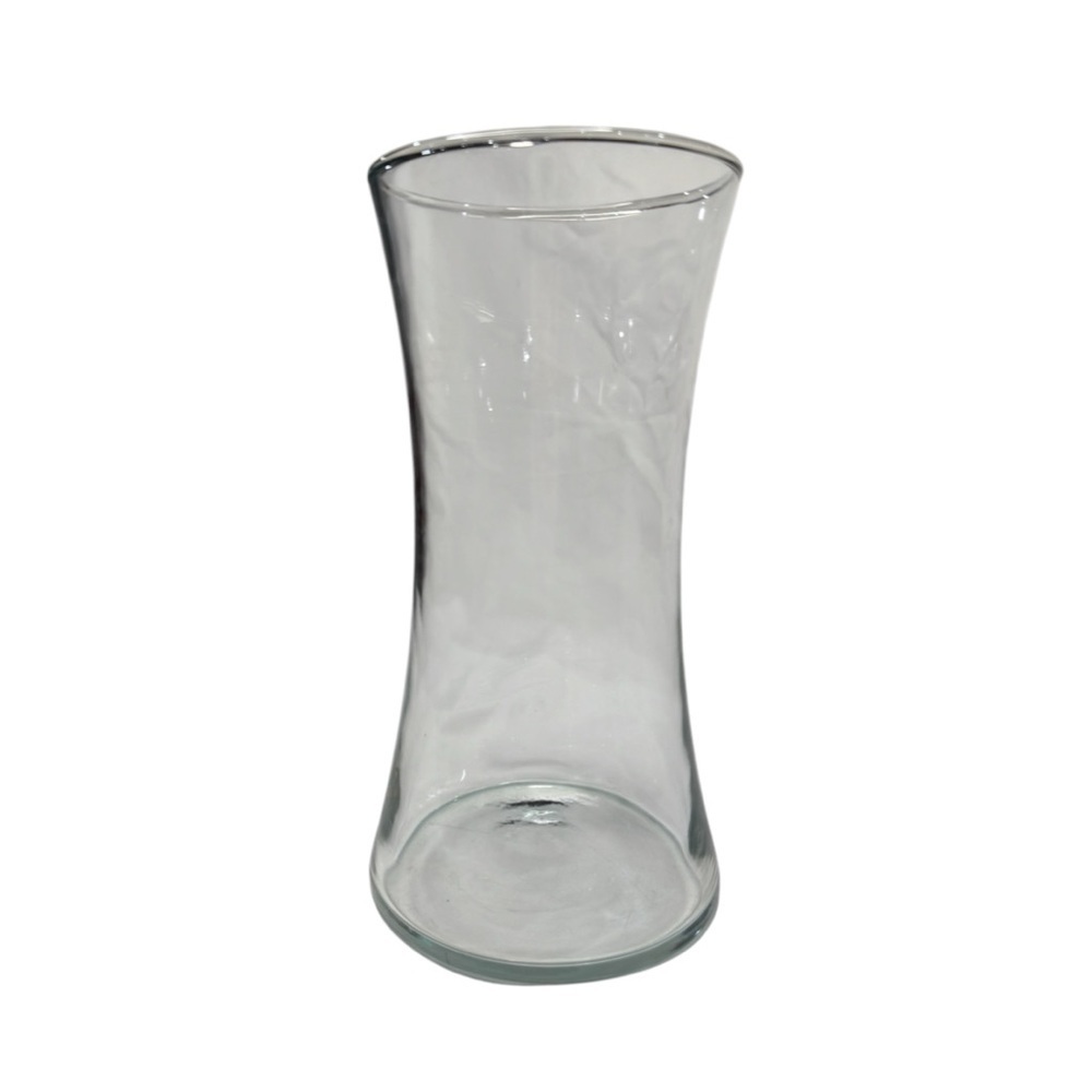 9.5x4.5” Smooth Cylinder Glass Flower Vase Clear